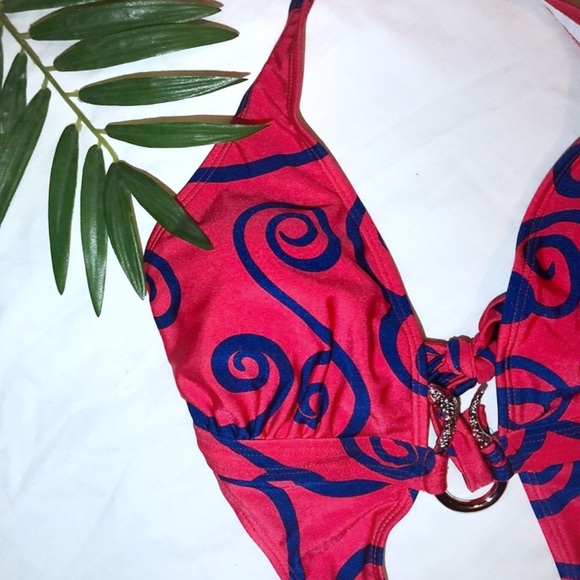 ❌SOLD❌Beach Joy One Piece Snake Swirl Print Bikini - Picture 2 of 5